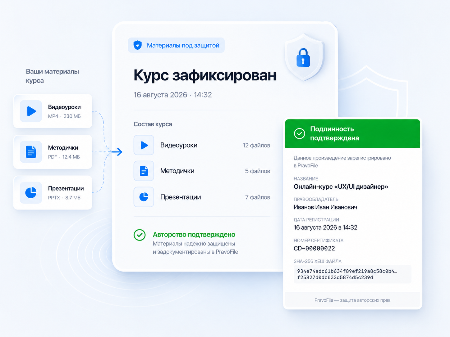 Материалы онлайн-курса зафиксированы в PravoFile